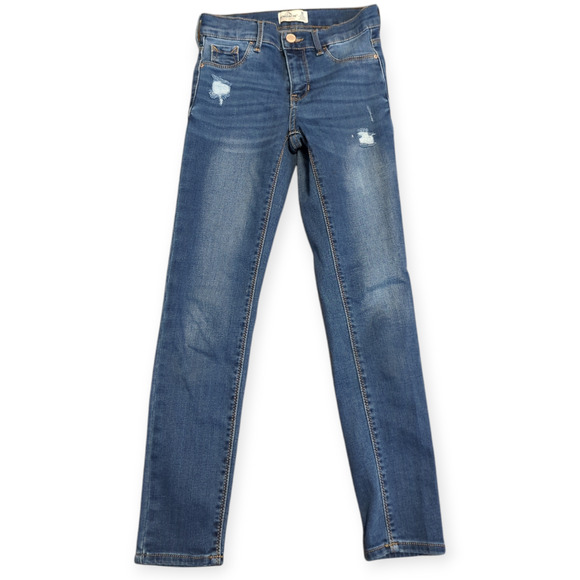 JORDACHE Super Skinny Distressed Blue Jeans Denim Girls Size 10 SLIM - Picture 1 of 8
